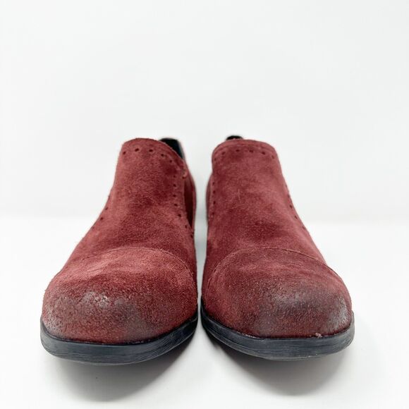 Korks Womens Burgundy Suede Slip-on Loafers Size 7.5M Comfortable Preppy Casual - Picture 3 of 13
